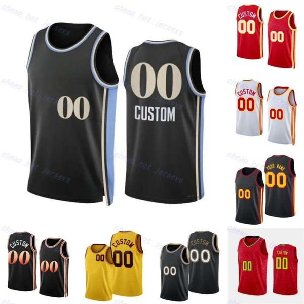 Custom 2023-24 Basket imprimé Trae Young Jersey 11 ONYEKA OKONGWU 17 DEJOUNTE MURRAY 5 Bogdan Bogdanovic 13 Jalen Johnson 1 Garrison Mathews 25 Shorts gagnés