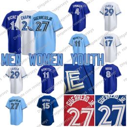 Personalizado 2023 Vladimir Guerrero Jr. Jersey Bo Bichette Alejandro Kirk Matt Chapman George Springer Alek Manoah Drury Hernandez Gurriel Jr. Béisbol