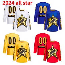 Aangepaste 2024 All Star Hockey Connor Bedard Game Jersey Crosby Kucherov Stitch Clayton Keller David Pastrnak Jeremy Swayman Rasmus Dahlin Vrouwen Drew''house''nhl