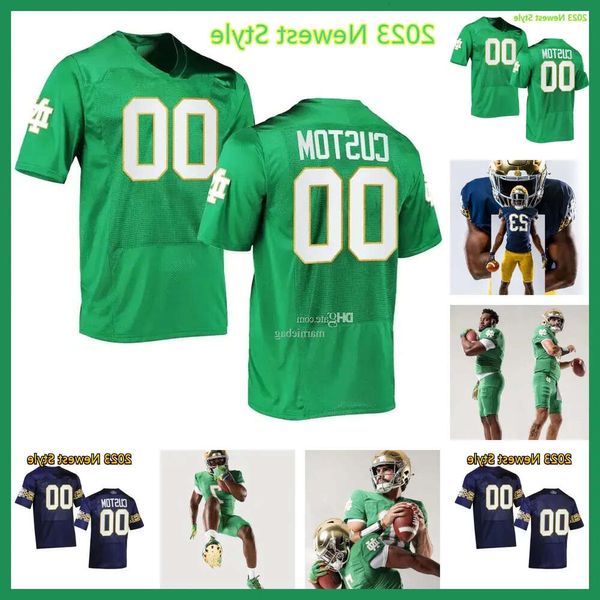 Personnalisé 2024 NCAA College Notre Dame Fighting Irish Football Jersey Hommes Jeunes Femmes 12 Gundy 24 Brown 88 Anderson 90 Cassity 69 Bax 57 Ba High