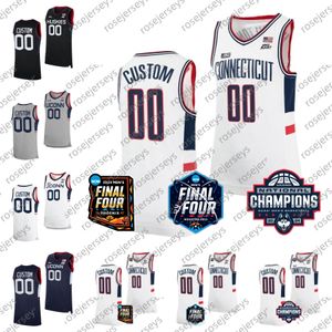 Custom 2024 UConn Huskies Basketball Tristen Newton Cam Spencer Alex Karaban Stephon Castle Donovan Clingan Hassan Diarra Samson Johnson Men Women Kids Jersey