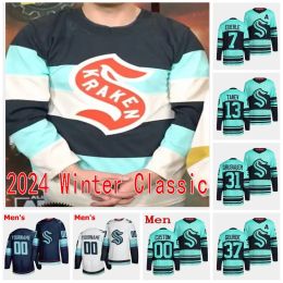 CUSTOM 2024 Winter Klassiek kraken Hockey 19 Jared McCann Jersey 29 Vince Dunn 7 Eberle 10 Matty Beniers Yanni Gourde 22 Oliver Bjorkstrand 1