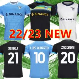 Custom 22/23 Lazio Soccer Jerseys Maglie 2021 2022 Immobile Luis Bastos Sergej J.Correa Acerbi Badelj Lucas Marusic Football Men Football Sh