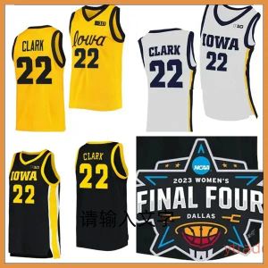 Custom 22 Caitlin Clark Jersey Iowa Hawkeyes Dames College Basketball Jerseys Heren Kinderen Dames Zwart Wit Geel Custom Elke naam Bericht ons 2024 dames kinderen jeugd heren