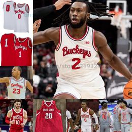 Aangepaste 23 Zed Key Ohio State Buckeyes basketbalshirts Middleton Bowen Hardman Devin Royal Austin Parks Kalen Etzler Felix Okpara Colby Baumann Owen Spencer