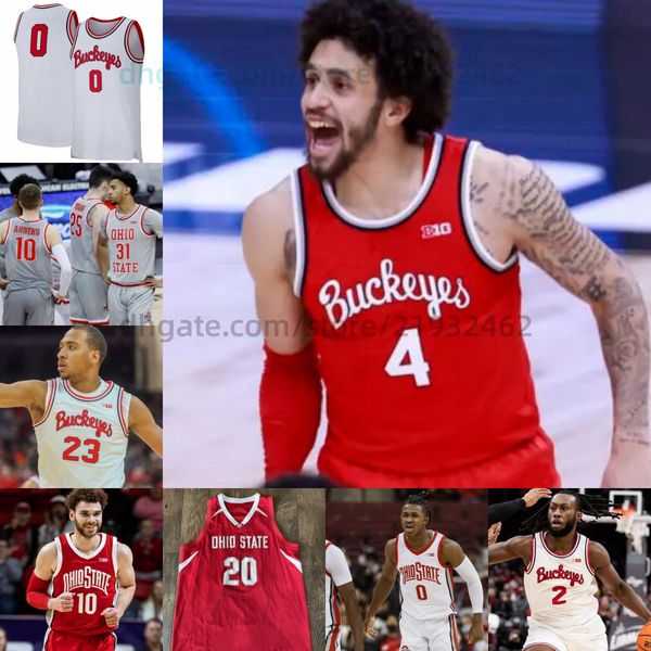 Custom 23 Zed Key Ohio State Buckeyes camisetas de baloncesto Okpara Colby Baumann Owen Spencer Bruce Thornton Taison Chatman Dale Bonner hombres mujeres jóvenes