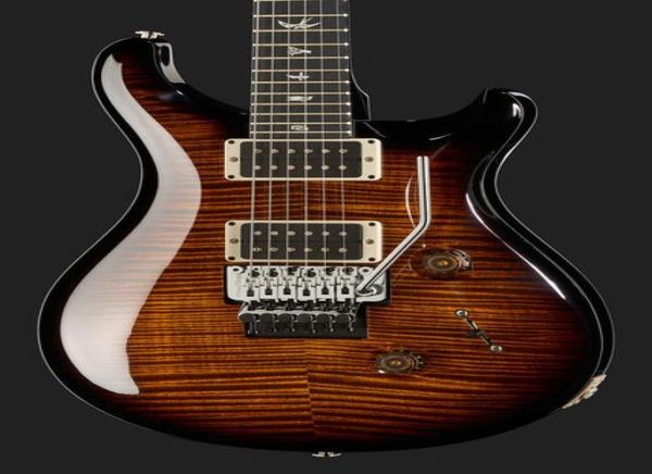 Custom 24 Floyd 10 Top BWB Brown Curly Maple Top Guitar Guitar Floyd Rose Tremolo Bridge Écrou à 5 voies Switch9047239