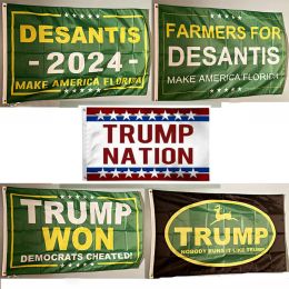 Aangepaste 3*5 FT Trump-campagnebannervlag 2024 terugbrengen voor presidentsverkiezingenvlaggen LL