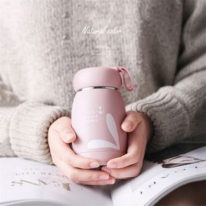 Taza termo personalizada de 320ml, botella térmica de acero inoxidable, frascos de vacío para té, leche, Animal, taza de agua, regalo para niños 220706