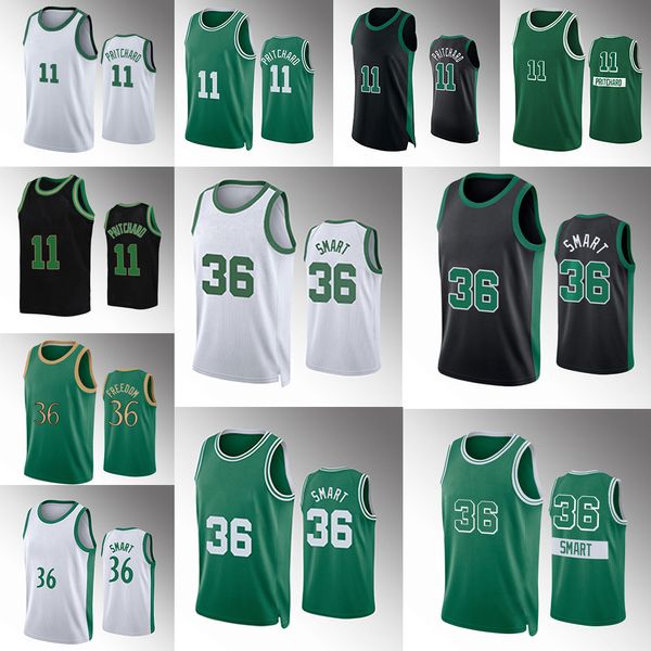 Personnalisé 36 Kyrie Irving Basketball Jersey Jayson Tatum 0 11 Marcus Smart Lavender Green Hommes Femmes Jeunes chemise blanche verte à chaud XS-4XL