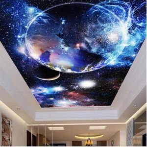 Benutzerdefinierte 3D-Decken-Po-Wandbild Sternenhimmel 3D-Tapete für Wände Wohnzimmer Schlafzimmer 3D-Deckenhintergrund moderne Tapete221o