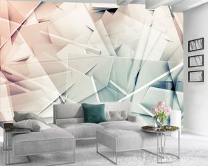 Papel tapiz geométrico 3d personalizado, Mural 3d desordenado, decoración del hogar triangular, revestimiento de paredes para sala de estar y dormitorio, papel tapiz HD