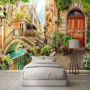 Fonds d'écran Photo de Paysage mural 3D personnalisé pour la cuisine Salon Chambre à coucher Fond d'écran 3D Décoration murale