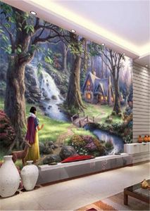 Papel pintado 3d personalizado hermoso paisaje campestre pintura al óleo en cuento de hadas sala de estar dormitorio fondo decoración de pared Mural Wa1733973