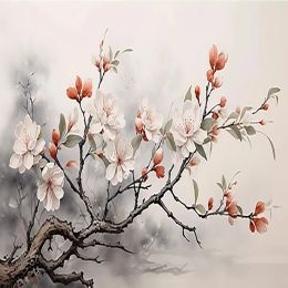Fond d'écran 3D personnalisé créatif chinois végétal de forêt fleurs de forêt photo mural mural salon chambre romantique décoration intérieure fresque