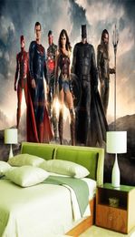 Fond d'écran 3D personnalisé Justice League murale Mural Superman Batman PO Fond d'écran de chambre pour enfants Office El Living