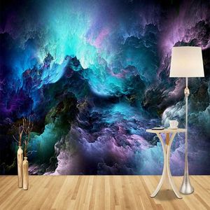 Papier peint 3D personnalisé Abstrait moderne Beautiful Sky Clouds Photo Mural Salon Télévision Canapé Chambre à coucher Décoration de la maison Mur