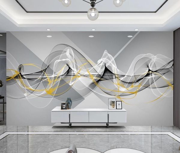 Fond d'écran 3D personnalisé HD Photo Paper peint Salon Room Chambre de fumée minimaliste moderne