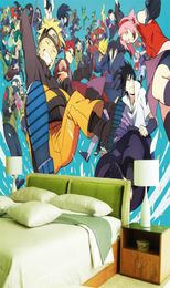 Aangepaste 3D Wallpaper Naruto Po Wallpaper Japanse anime muur muurschildering jongens slaapkamer tv achtergrond moderne kamer decor sasuke cool wall2008559