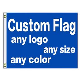 Bandera de impresión personalizada de 3x5 pies con su logotipo de diseño para banderas directas OEM DIY 90x150cm rápido DHL 1027