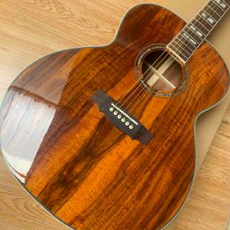 Custom 43" GUILDS Jumbo Koa Wood Vintage F50 Guitare Acoustique ACCEPTER OEM