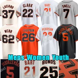 Custom Matt Chapman 5 Mike Yastrzemski Jersey Jung Hoo Lee San Francisco Barry Bonds Lamonte Wade Jr. Logan Webb Giants Jorge Soler Blake Snell Kyle Harrison