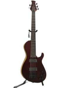 Personnalisé 5 cordes rouge foncé guitare basse électrique érable tigre placage fermé micro actif matériel noir