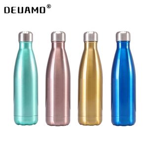 Bouteille thermos personnalisée de 500 ml pour bouteilles d'eau Bright Cola Fiole à vide en acier inoxydable Coupe sport Bouteille à boire 220706