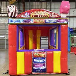 Custom 5mlx5mwx3.5mh (16,5x16.5x11.5ft) Stand de concession gonflable Tent Carnaval Treat Shop Ice Cream French Fry Beach Bar Booth Food Booth