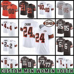 Nick Chubb Football Deshaun Watson Jersey Myles Garrett Amari Cooper Elijah Moore Jeremiah Owusu-Koramoah Clevelands Browns Denzel Ward David Njoku Peoples-Jones