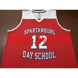Custom 604 Mujeres jóvenes Rare Zion Williamson # 12 Spartanburg Day College Baloncesto Jersey Tamaño S-4XL o personalizado cualquier nombre o número jersey