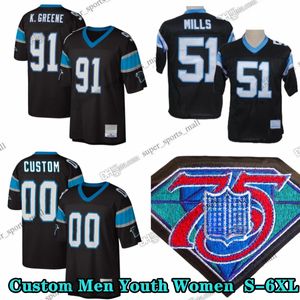 Custom 75th Vintage 91 Kevin Greene 1996 Jerseys de football 51 Sam Mills 10 Curtis Samuel 5 Teddy Bridgewater 54 Shaq Thompson 76 Russell Okung 11 Robby Anderson Chinn