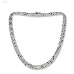 Custom 925 Silver Cubaanse linkketen Hip Hop Charm Men armbanden ketting Moissanite -ketting