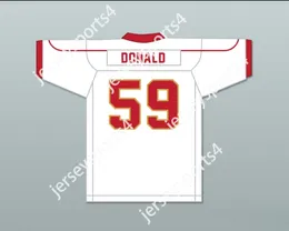 Custom Aaron Donald 59 Penn Hills High School Indiens Jersey de football blanc cousu S-6XL