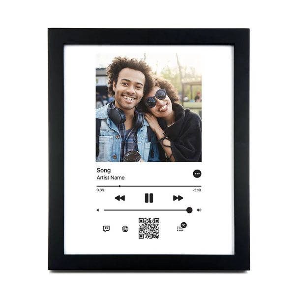 Custom Acrylic Spotify Song Music Plaque Couples personnalisés Femmes Men Men Photo Album spécial Cover Art Player d'anniversaire Cadeaux