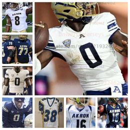 Aangepaste Akron Zips College Football Jerseys Heren Dames Jeugd 1 Cam Wiley Antavious Fish Tyson Durant Zach Morton Daniel George Bubba Arslanian