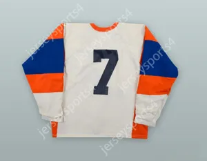 Custom Alan Kerr 7 Breakers Seattle Breaking White Hockey Jersey supérieur Stitted Spetted Sped Stitted Stitted Stitted Stitched