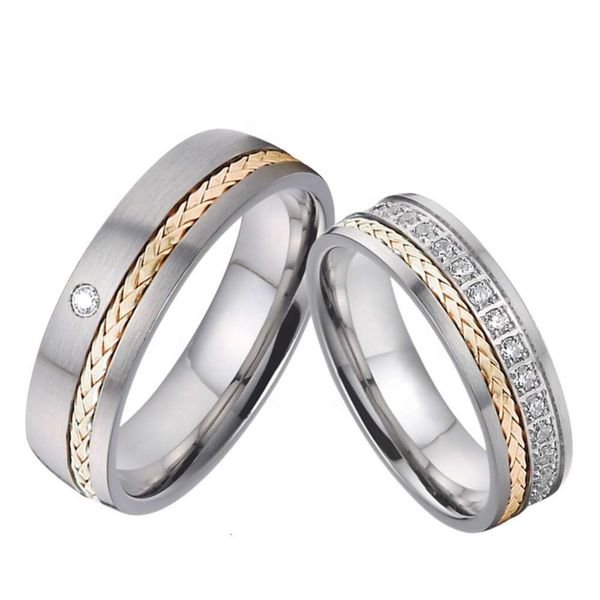 Alliances personnalisées Designer Anillos Bague Anel véritable or 14K Couple anneaux de mariage ensemble pour hommes et femmes Bague en diamant Moissanite