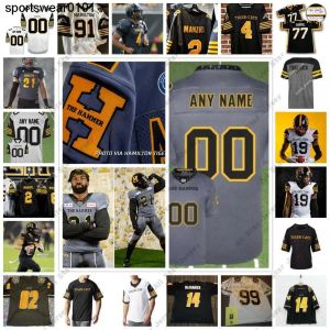 CUSTOM American College Football Wear Maillot de football personnalisé CFL Hamilton Tiger-Cats Dane Evans 13 Jalen Morton 12 Jamie Newman 86 Bralon Ad