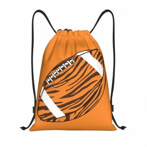 Personnalisé American Rugby Ball Sac à cordon pour la formation Yoga Sacs à dos Femmes Hommes Sports Gym Sackpack r7KI #