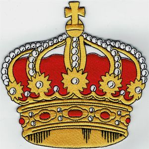 Custom An Crown Broderie Fer Coudre Sur Veste Patch Grande Taille 5 Pièce Pour Full Backiing S312S