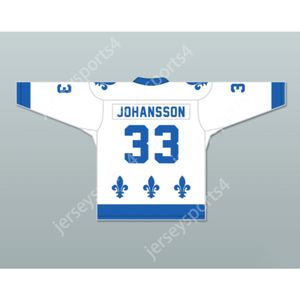 Aangepaste ANDERS JOHANSSON 33 LE NATIONAL DE QUEBEC HOCKEY JERSEY LANCE ET COMPTE NIEUWE Top gestikt S-M-L-XL-XXL-3XL-4XL-5XL-6XL