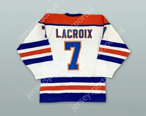 Custom Andre Lacroix 7 Wha New Jersey Knights White Hockey Jersey Top cousé S-M-L-XL-XXL-3XL-4XL-5XL-6XL
