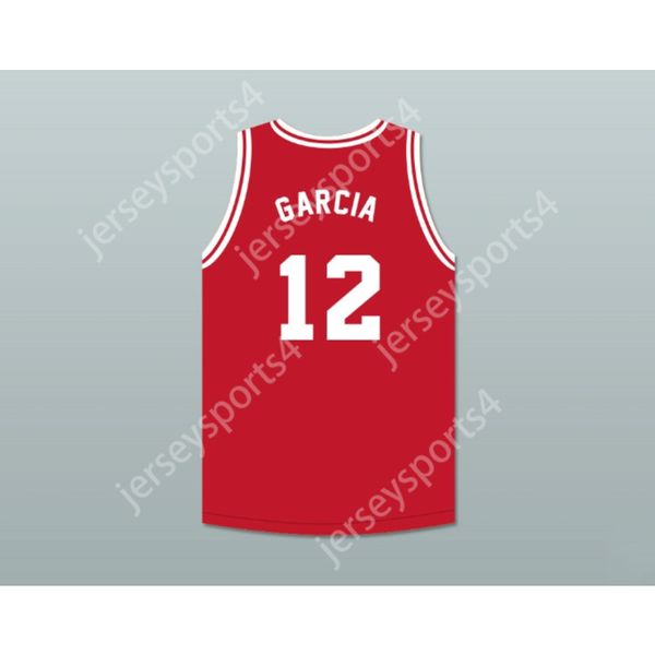 Custom Andy Garcia 12 Tijuana Piranhas Basketball Jersey Mexican Expansion Team All Centred Taille S M L XL XXL 3XL 4XL 5XL 6XL TOP Quality