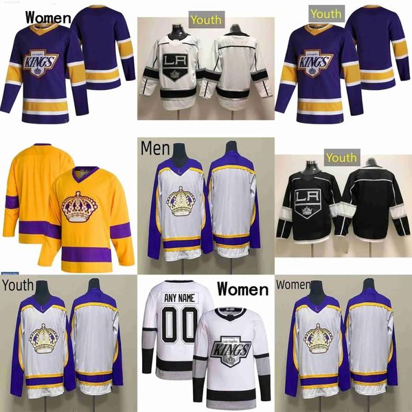 Maillot de hockey personnalisé Angeles''Kings'' 22 Kevin Fiala Jersey 11 Anze Kopitar 12 Trevor Moore 55 Quinton Byfield 84 Vladislav Gavrikov 17 Zack