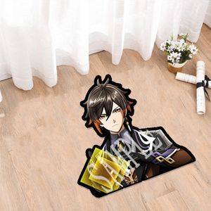 Custom Anime Tapijt/tapijten Genshin Impact Zhongli, Zachte antisliptapijten voor binnen, Keuken/badkamermat, Creatief Decoratief Tapijt