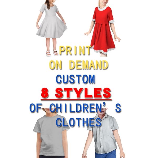 Personnalisé Anime Cartoon Shirt Image Nom Famille Correspondant Enfants Garçons Filles Tees TShirts Enfant Vêtements Toddler Imprimer Sur Demand 220609