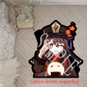 Tapis/tapis personnalisé Anime Genshin Impact HuTao, tapis antidérapants doux d'intérieur, tapis de cuisine/salle de bain, tapis décoratif créatif