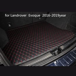 Custom anti-slip lederen kofferbak mat vloermat geschikt voor Landrover Evoque 2016-2019 jaar auto anti-slip mat2738