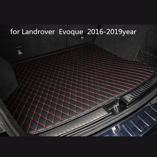 Tapis de sol de tapis de coffre de voiture en cuir antidérapant personnalisé adapté pour Landrover Evoque 2016-2019year tapis antidérapant de voiture2423